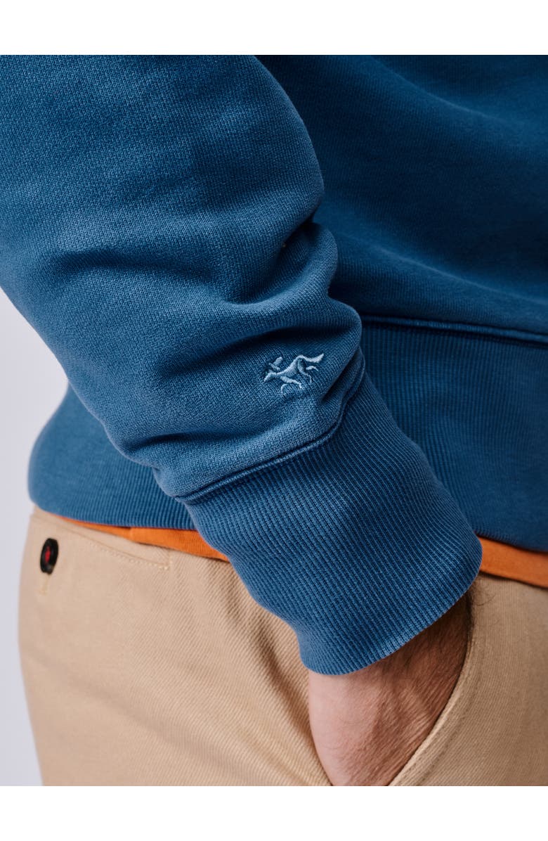 Aubin Brandon Crew Neck Relaxed Sweatshirt, Alternate, color, Washed Cobalt