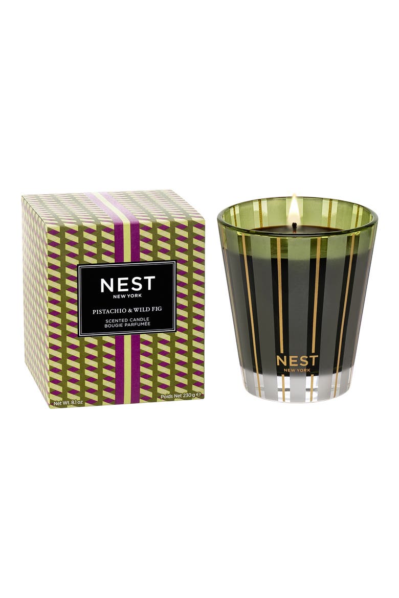 Pistachio Wild Fig Scented Candle, Alternate, color, GREEN