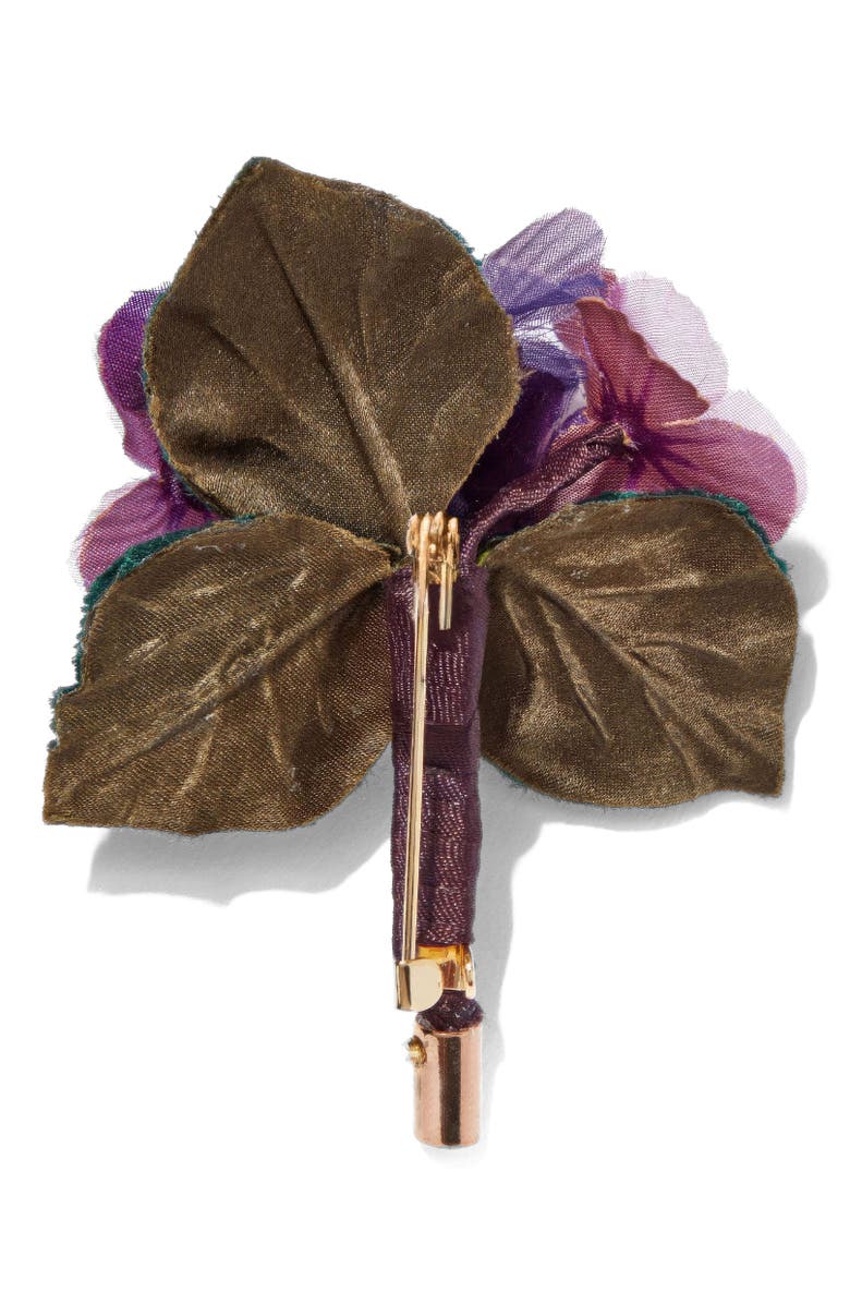 Helena Simon The Violet Cluster Floral Brooch, Alternate, color, Purple