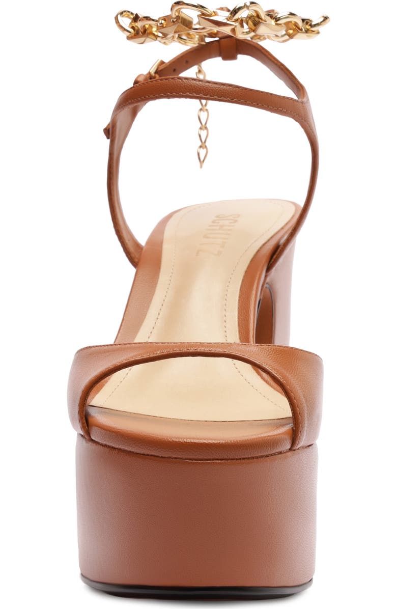 Schutz Lys Ankle Strap Platform Sandal, Alternate, color, Miele