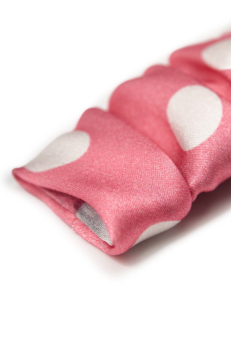 Polka Dot Silk Hair Barrette Clip, Alternate, color, Pink