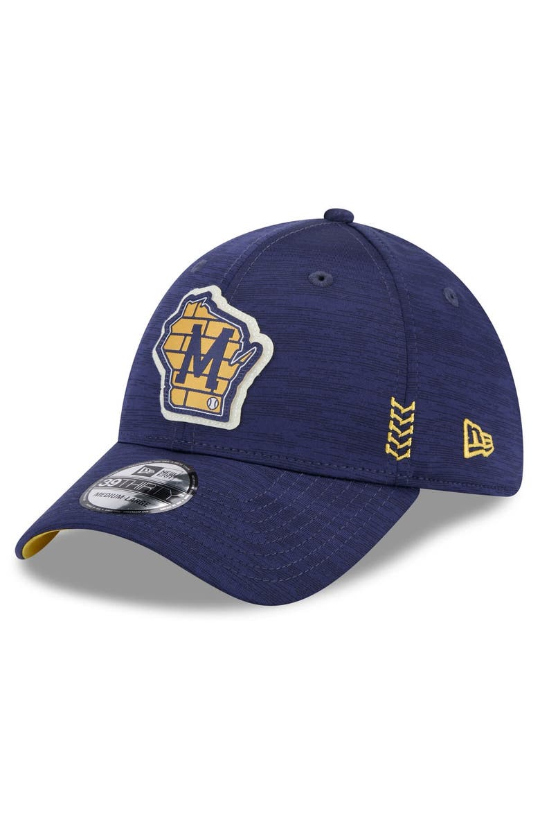 New Era Men's New Era  Navy Milwaukee Brewers 2024 Clubhouse 39THIRTY Flex Fit Hat, Alternate, color, 