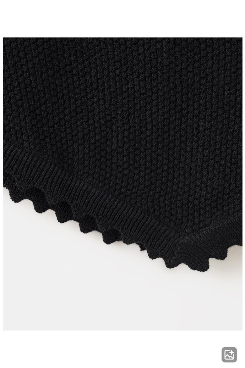 Asymmetrical Sequined Top, Alternate, color, BLACK