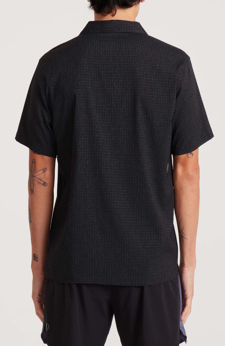 Roark Bless Up Trail Performance Short Sleeve Button-Up Shirt, Alternate, color, Black