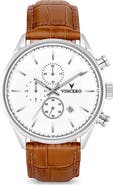 Vincero The Chrono S Chronograph Leather Strap Watch, 43mm