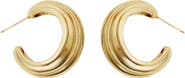 Panacea Rib Texture Hoop Earrings