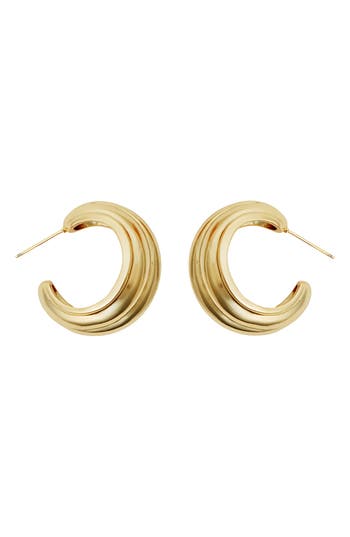 Panacea Rib Texture Hoop Earrings
