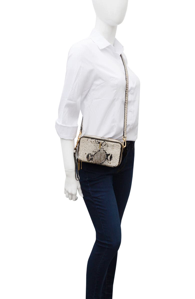 Thacker Ronnie Snakeskin Embossed Leather Crossbody Bag, Alternate, color,