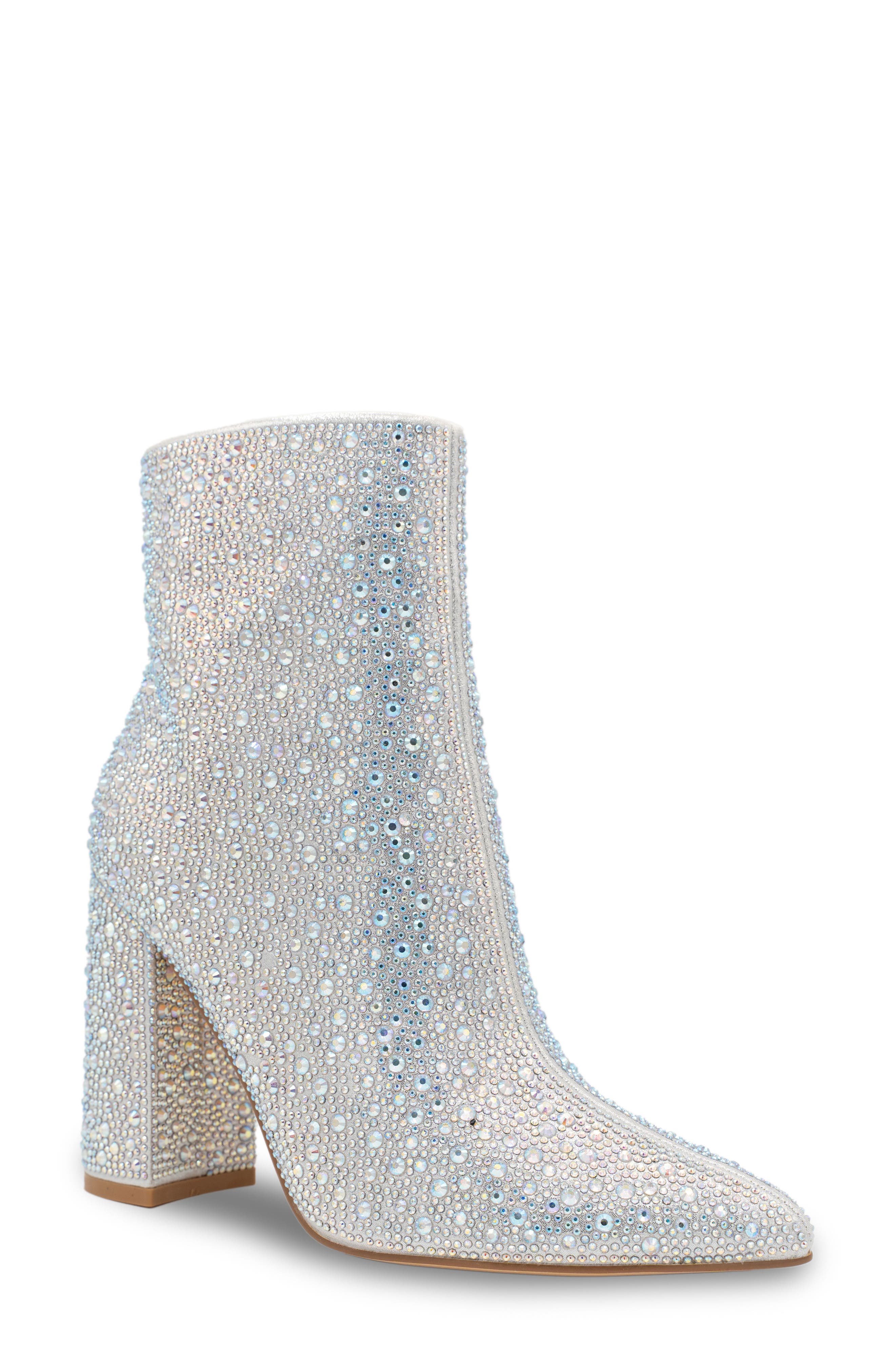 Touch Ups Silver Block Heel Bootie, Main, color, Luca