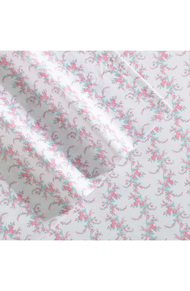 Betsey Johnson Trailing Bouquet Microfiber Sheet Set, Alternate, color, 