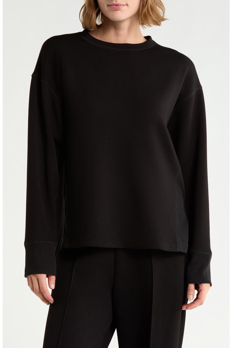 Crewneck Sweatshirt, Alternate, color, BLACK