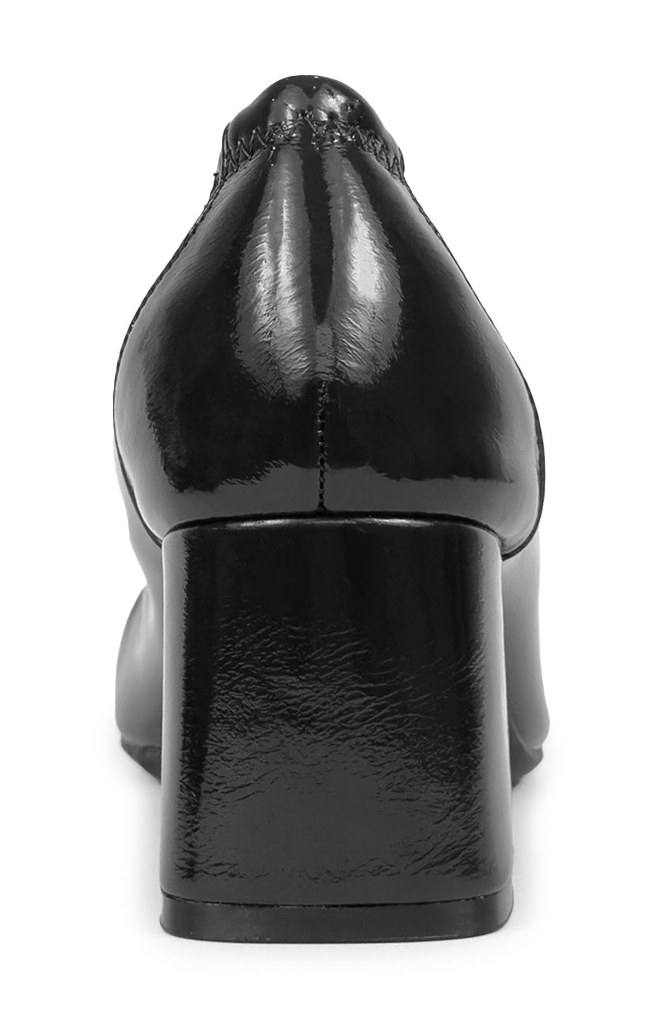 Elisea Pointed Toe Stretch Pump, Alternate, color, BLACK CRINKLE PATENT