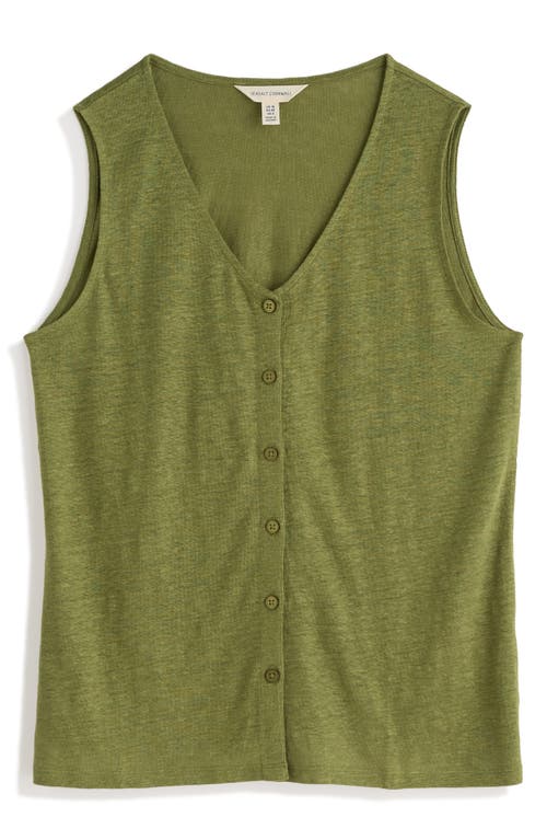 Seasalt Cornwall Carn Glaze Linen Vest In Green