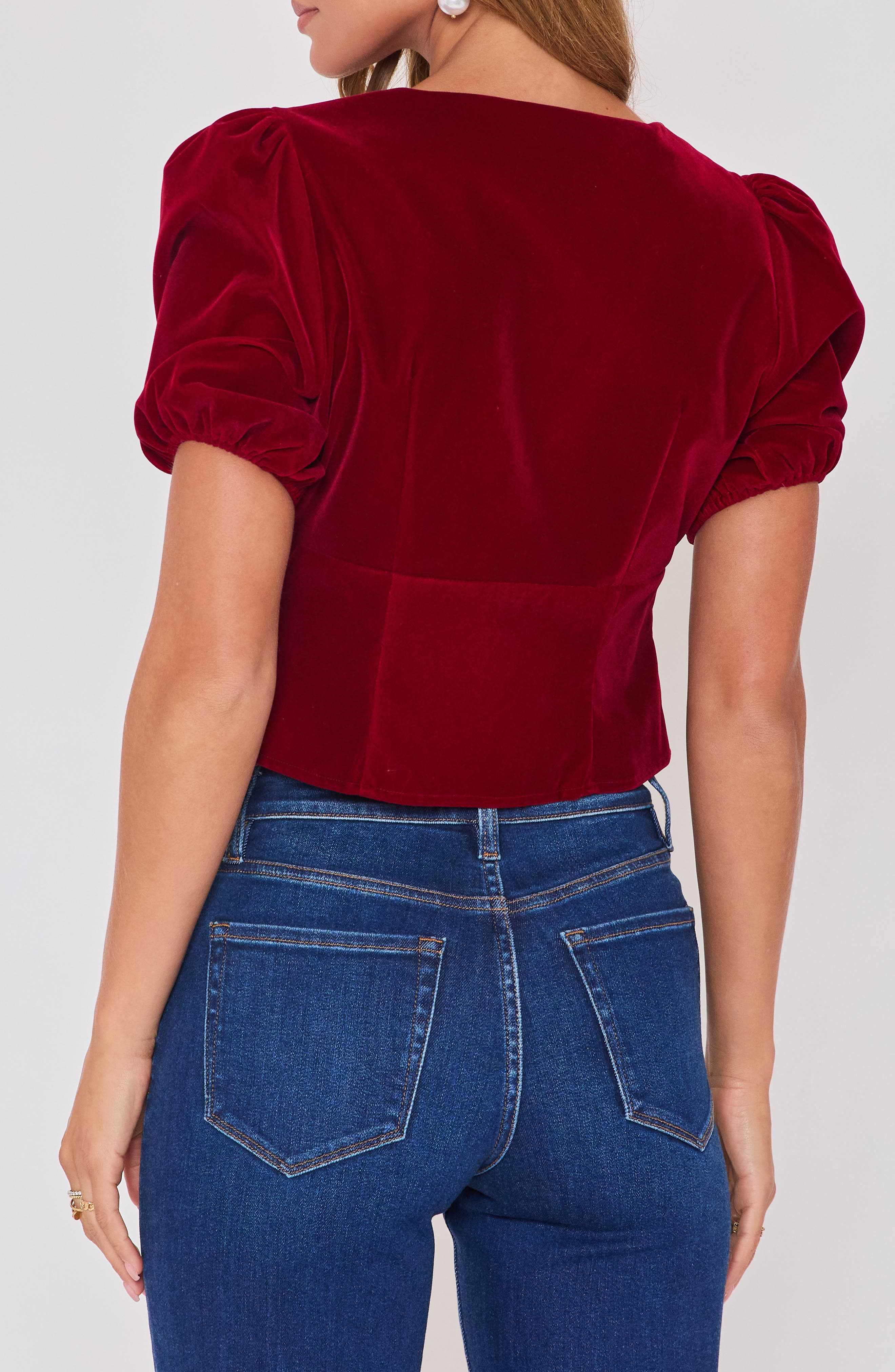 Pretty Please Velvet Tie Front Top - image 2