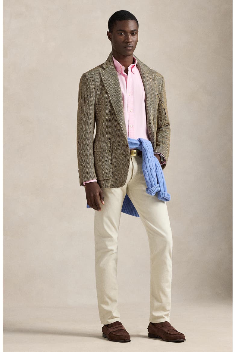 Classic Fit Garment-Dyed Oxford Shirt, Alternate, color, CARMEL PINK