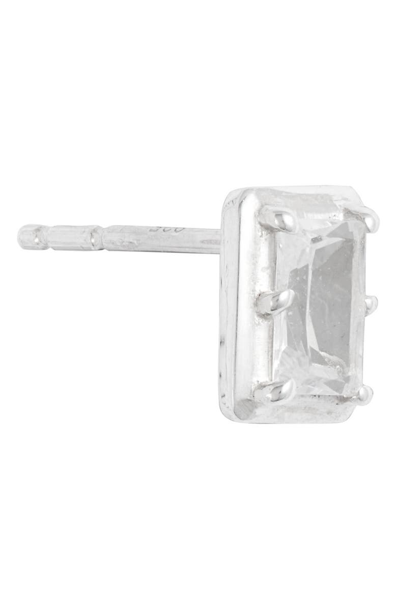 Anzie White Topaz Baguette Stud Earrings, Alternate, color, 