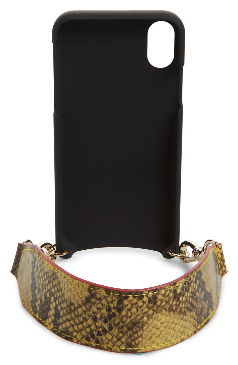Bandolier Angie Snake Print Faux Leather iPhone X/Xs Wristlet Case, Alternate, color, 