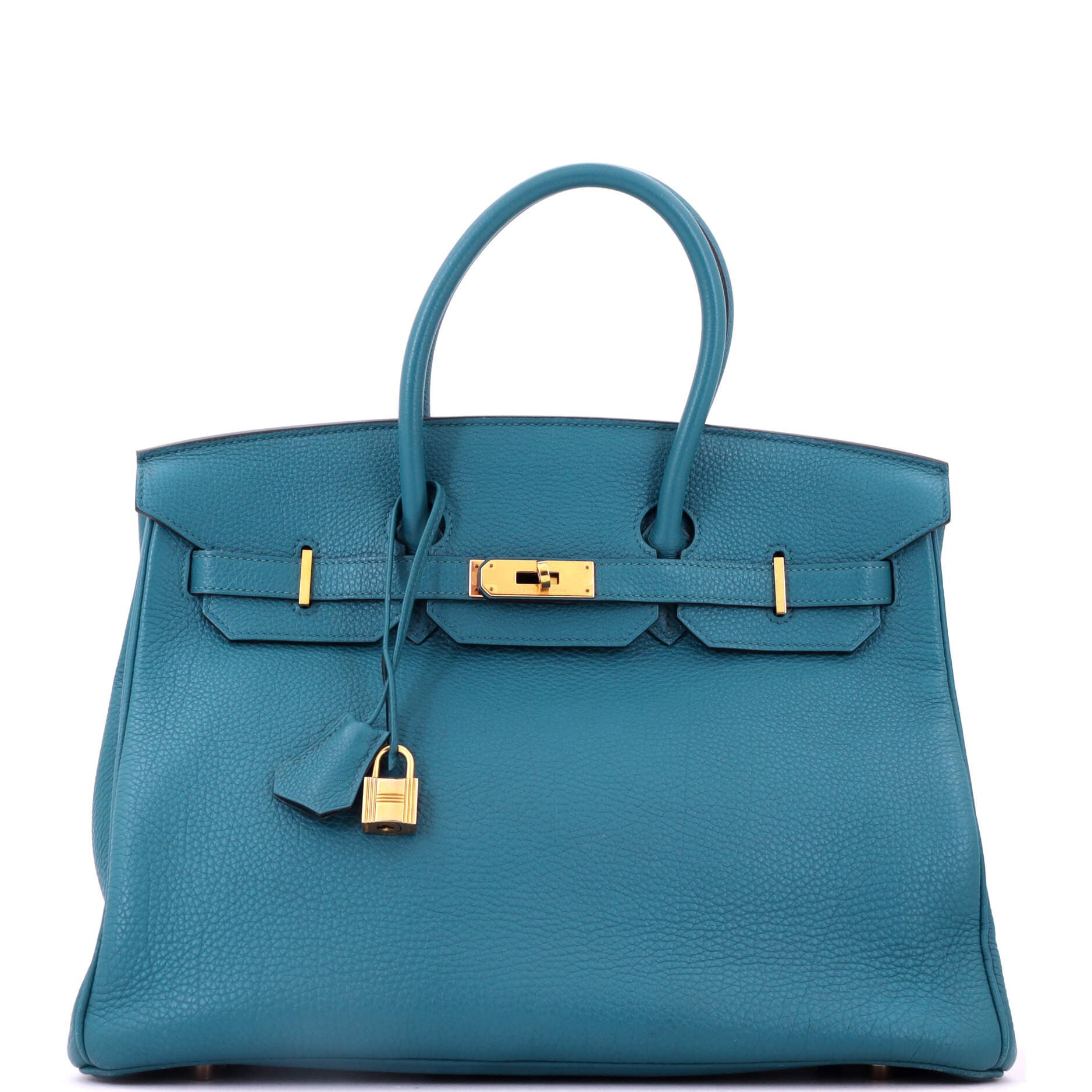 Birkin Handbag Blue Togo with Gold Hardware 35, Main, color, Blue