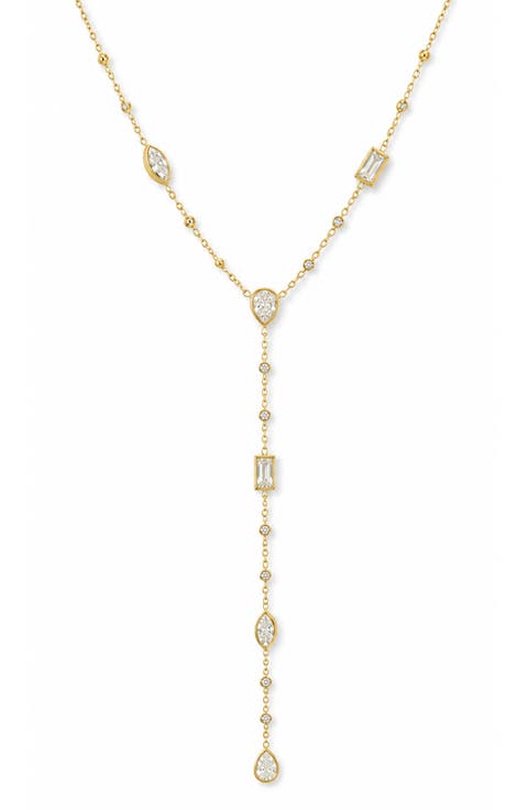 Crystal Drop Y-Necklace