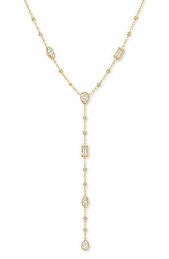 Crystal Drop Y-Necklace