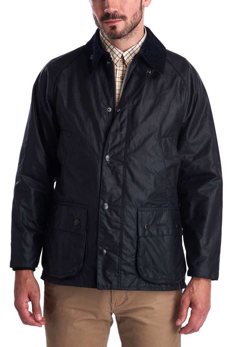 Bedale Water Resistant Waxed Cotton Jacket, Alternate, color, NAVY