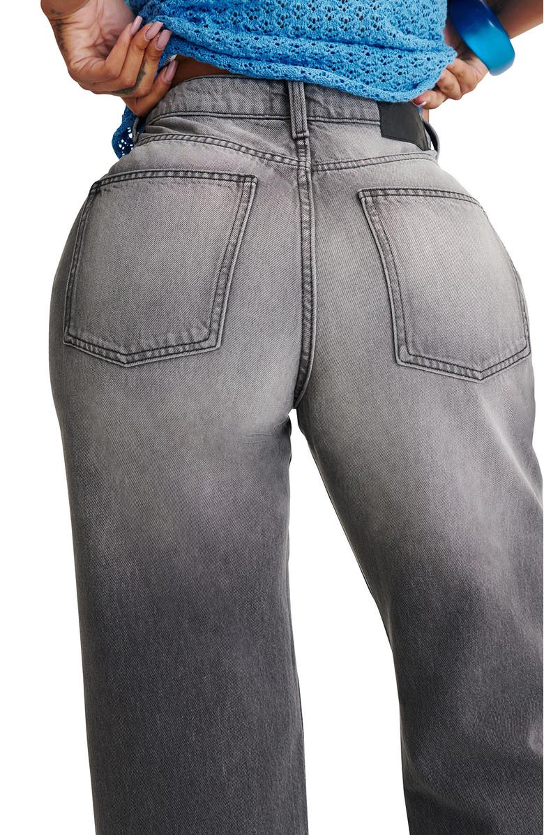 Cotton On Women's Curvy 91 Straight Jean, Alternate, color, Echo Grey