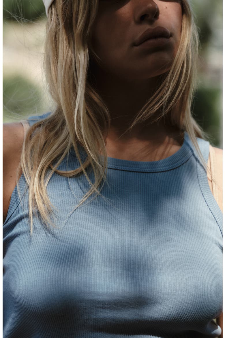 Ribbed Tank, Alternate, color, Heritage Blue