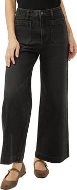 Silver Jeans Co. Patch Pocket High Waist Ankle Wide Leg Jeans