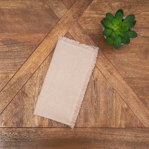 C & F Home C&f Home Frayed Sand Napkin Set Of 6 In Brown