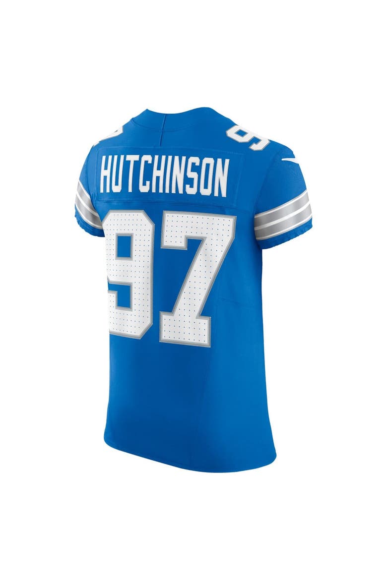 Men's Nike Aidan Hutchinson Blue Detroit Lions Vapor F.U.S.E. Elite Jersey, Alternate, color, Blue