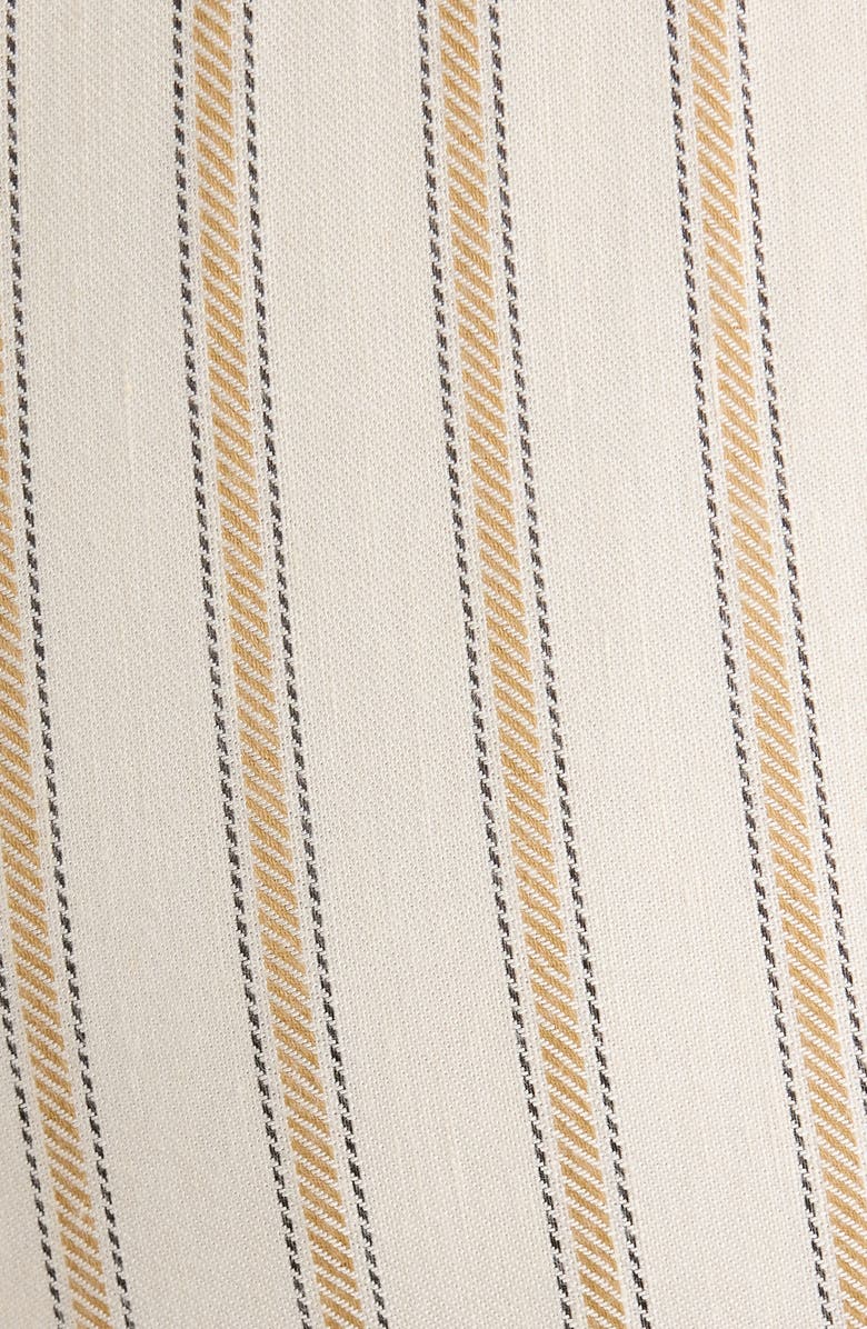 Liverpool Los Angeles Stripe Pull-On Crop Wide Leg Pants, Alternate, color, Cream/ Tan Stripe