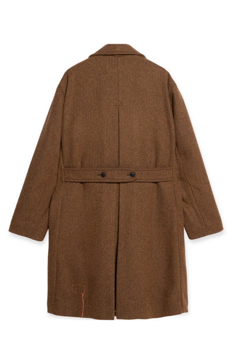 Fortela Serwilliam1 Tweed Double-Breasted Coat, Alternate, color, Brown