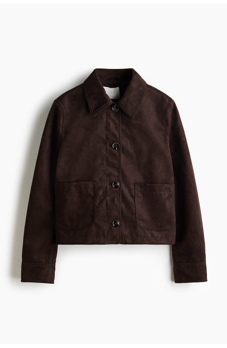H&M Short Jacket, Main, color, Dark Brown