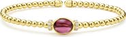 LAGOS Rhodolite Garnet & Diamond Caviar Cuff Bracelet