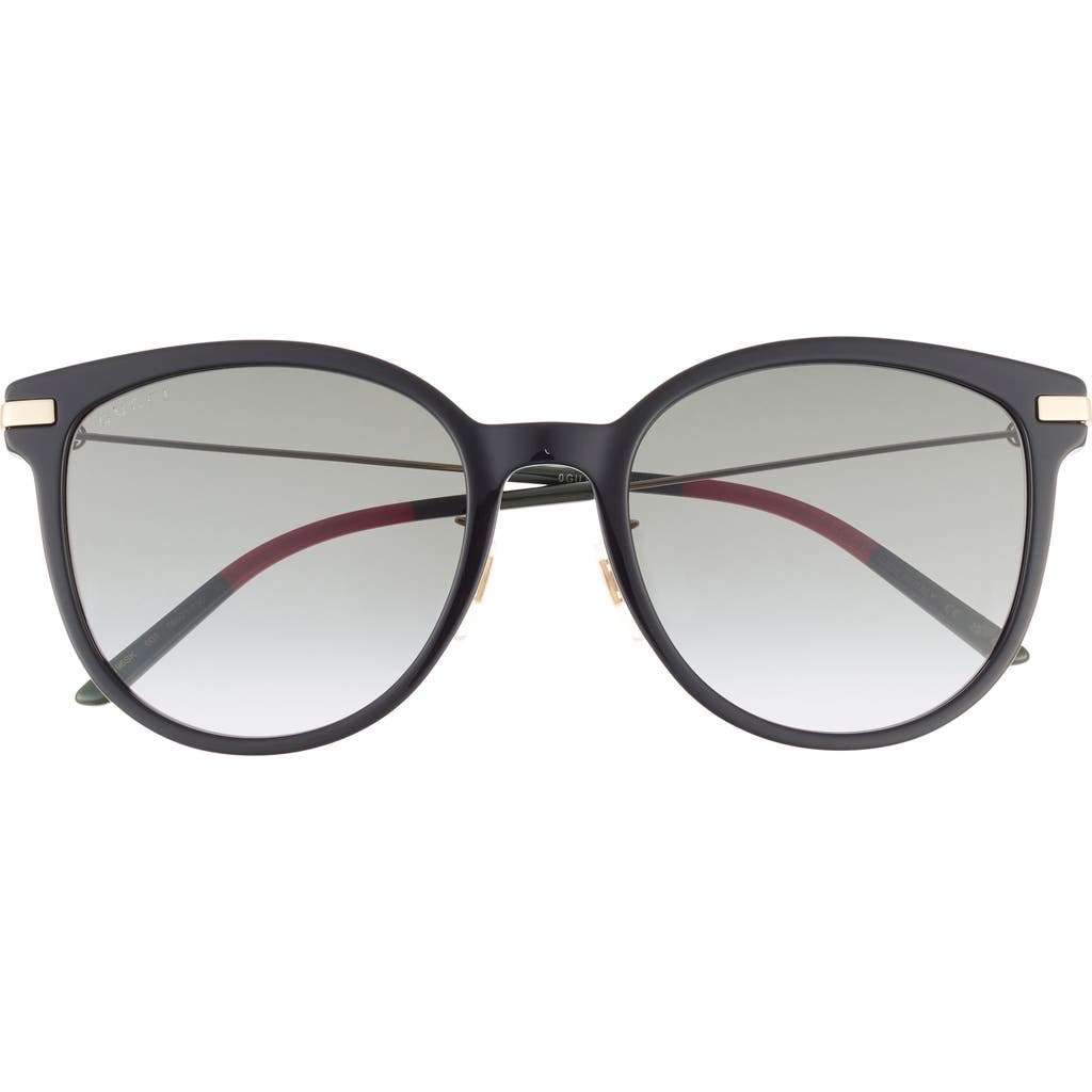Gucci 56mm Square Sunglasses In Black Gold Grey
