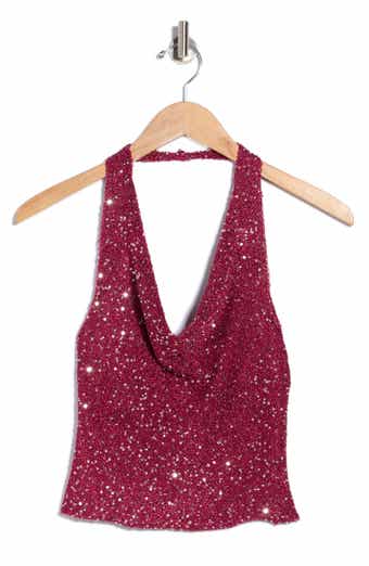 Vinezza Glitter Halter Top