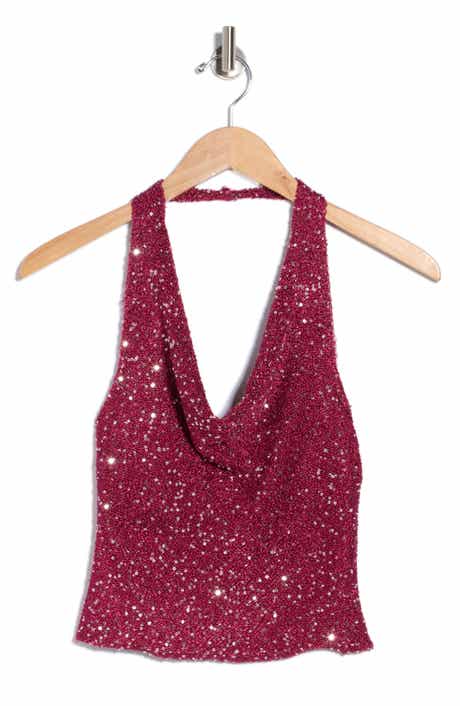 Vinezza Glitter Halter Top