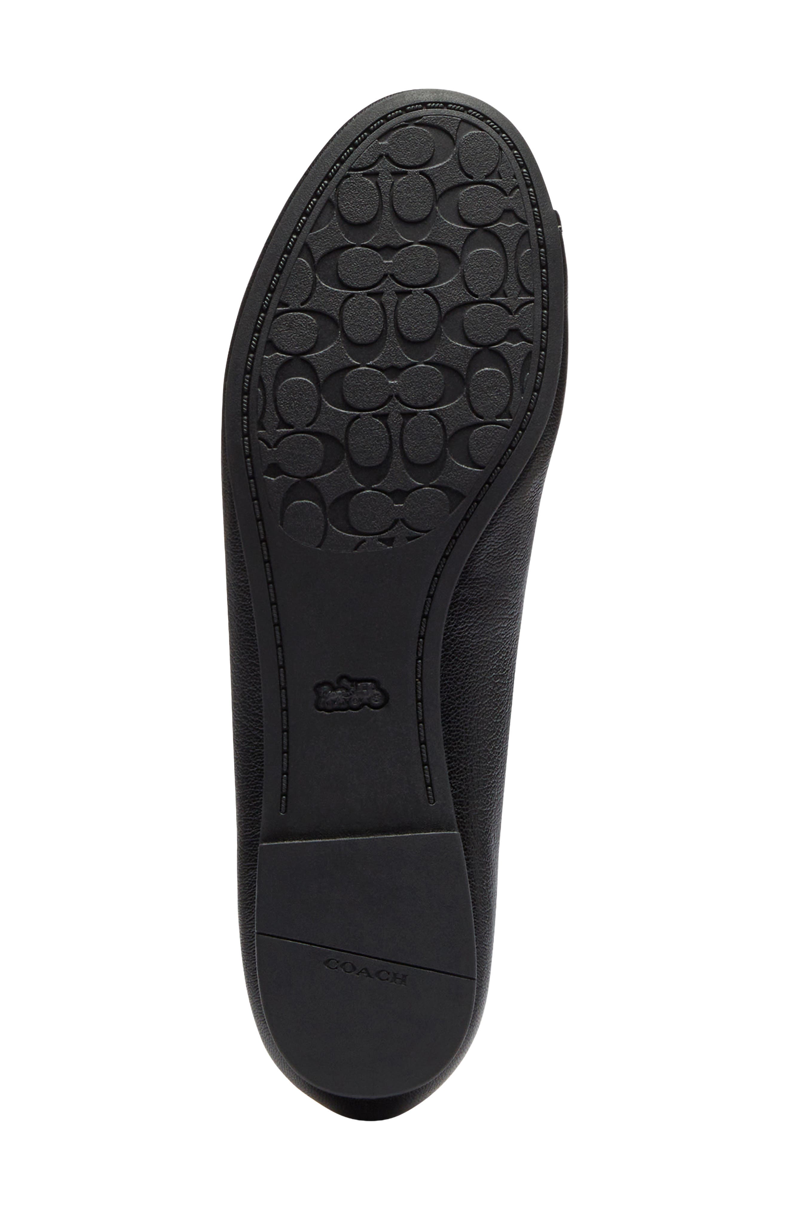 Margot Leather Ballet Flat, Alternate, color, BLACK