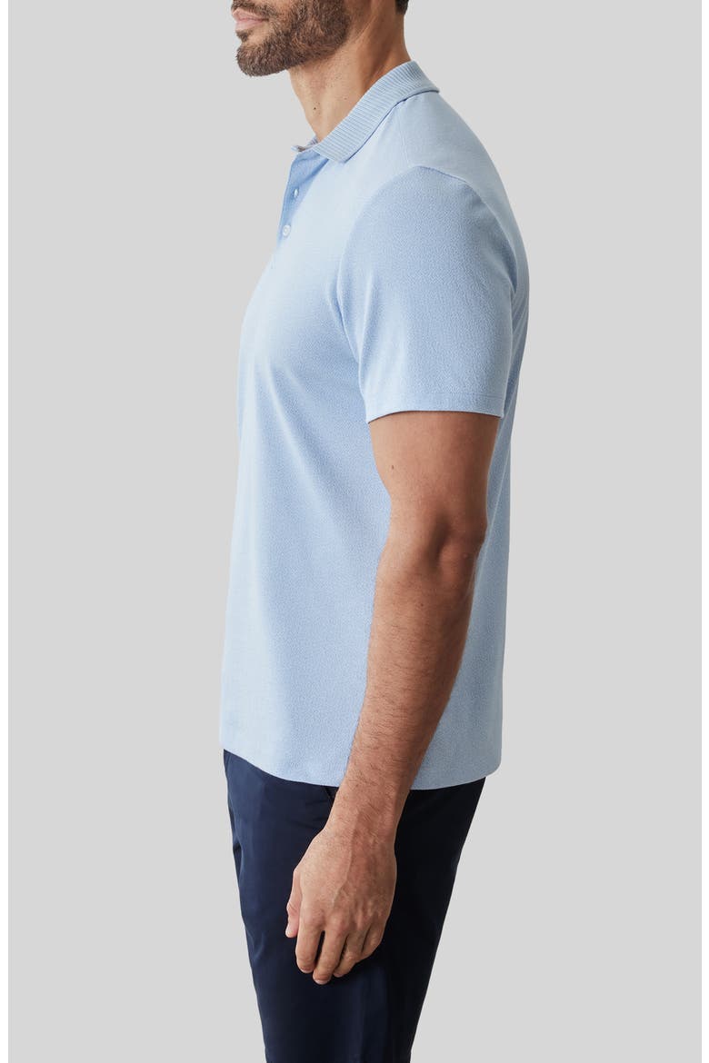Rib Collar Polo, Alternate, color, LIGHT BLUE