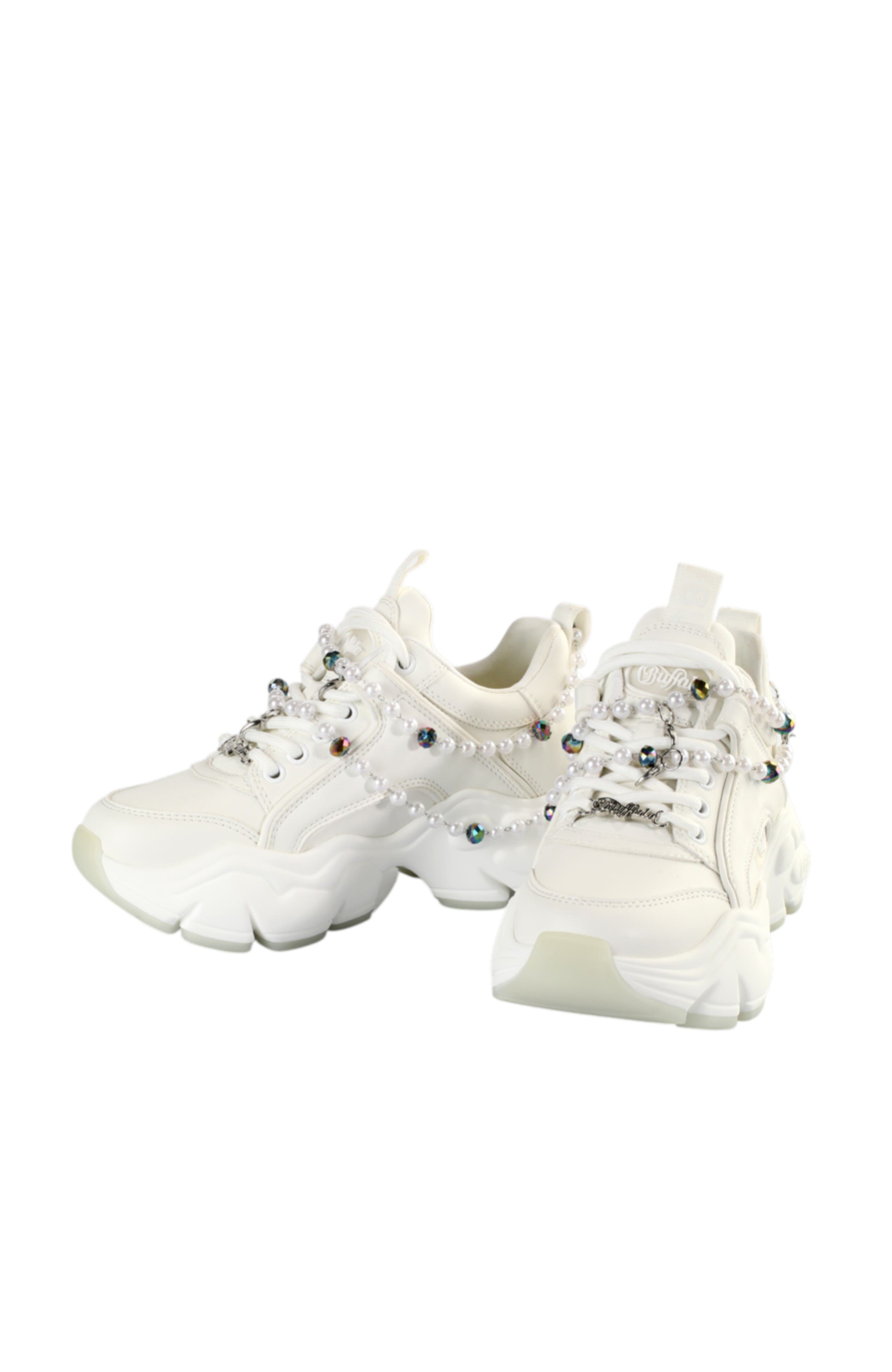 Buffalo Boots Binary Charm Sneaker, Alternate, color, Pearl White