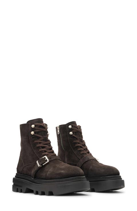 Astrid Lugged Suede Boot (Women)