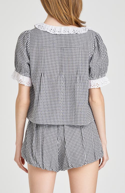 Shop Wayf X Styled By Coco! Maggie Eyelet Detail Seersucker Top
