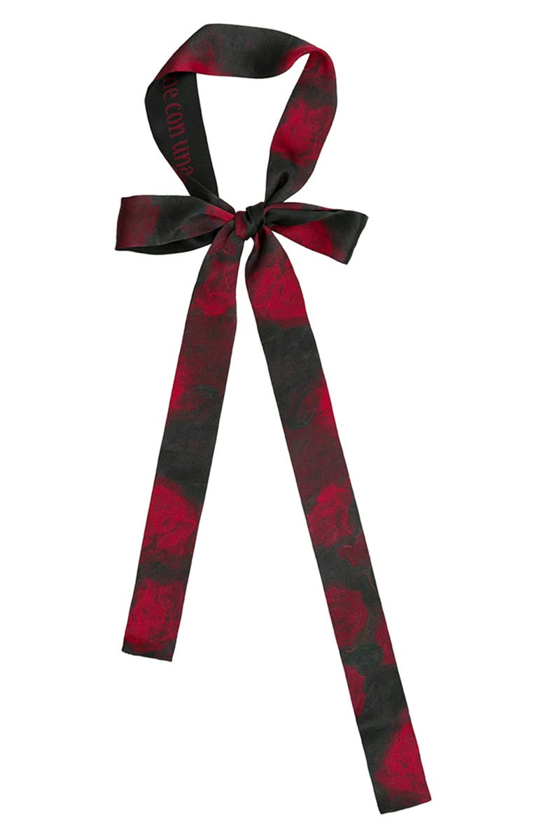 Lost Pattern La Rosa Skinny Silk Scarf, Alternate, color, 