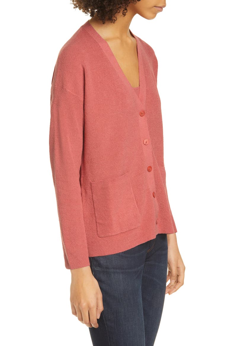 Boyfriend Linen Blend Cardigan, Alternate, color, BRIGHT SANDSTONE