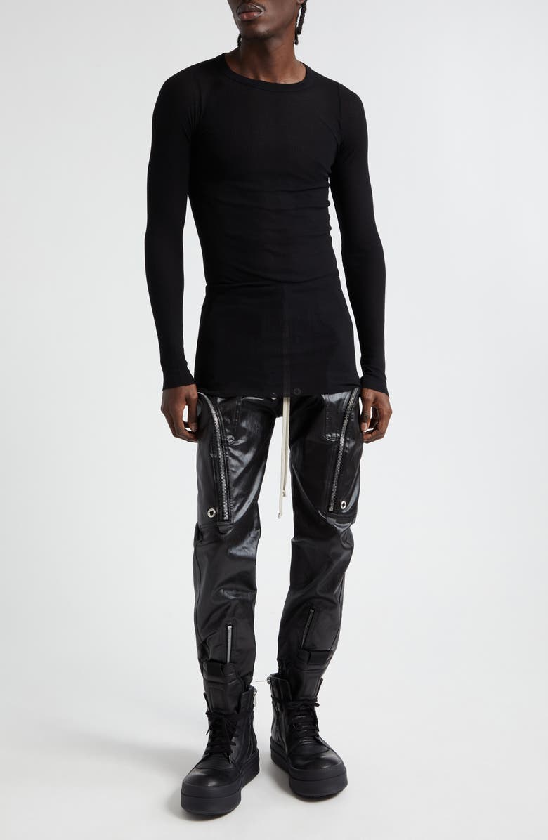 Rick Owens Forever Rib Jersey T-Shirt, Alternate, color, Black