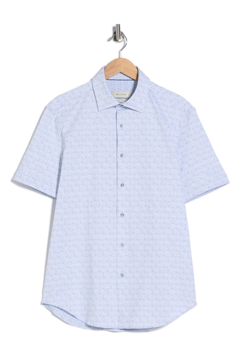 Printed Short Sleeve Shirt, Alternate, color, AIR BLUE