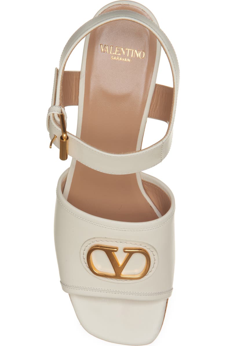Valentino Garavani VLOGO Signature Platform Sandal, Alternate, color, Ivory