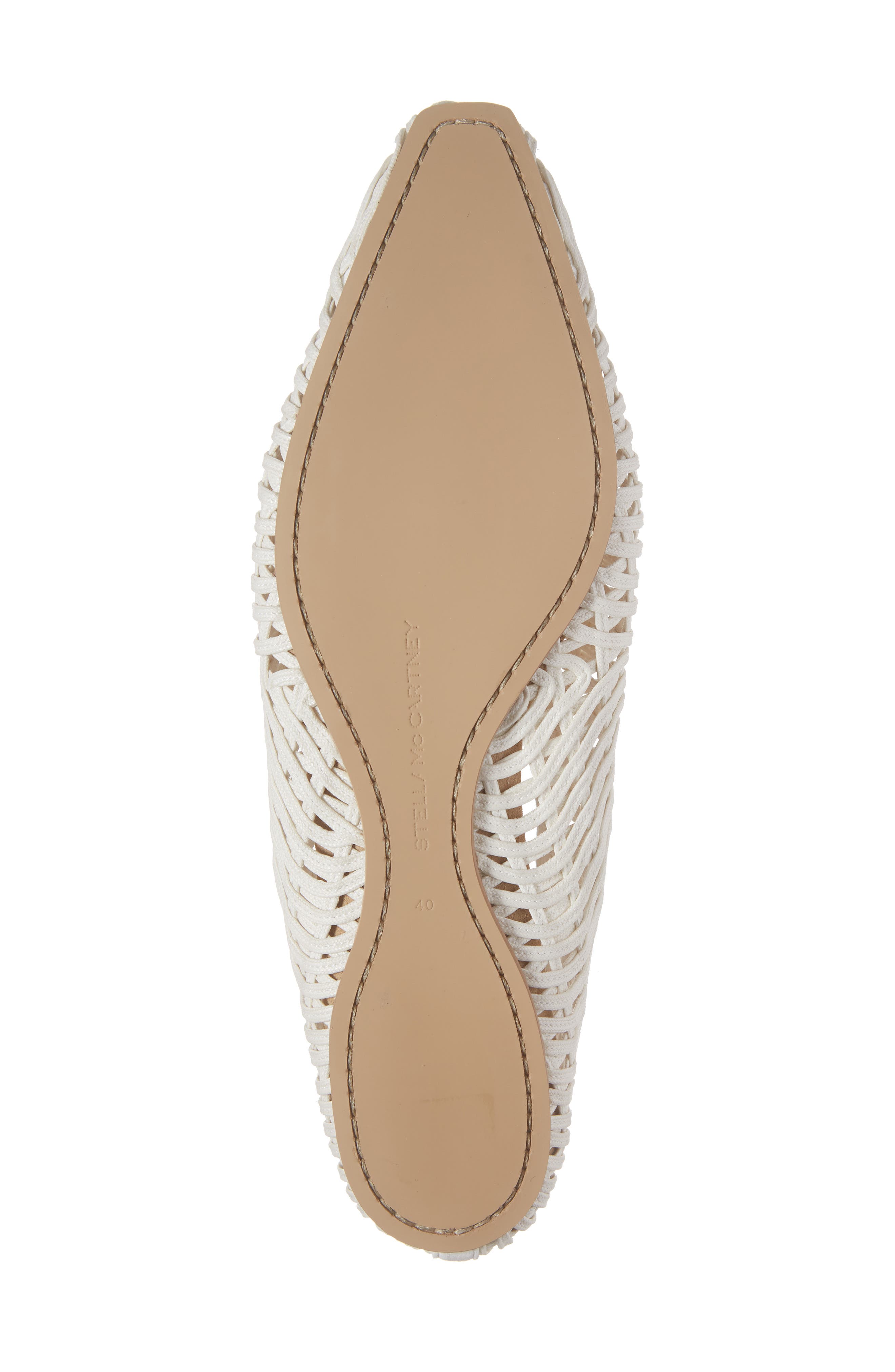 Stella McCartney Wicker Ballet Flat with Ankle Bracelet, Alternate, color, 