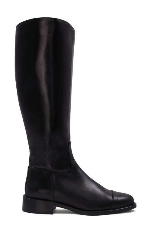Aquatalia Nevata Water Resistant Cap Toe Knee High Boot In Black