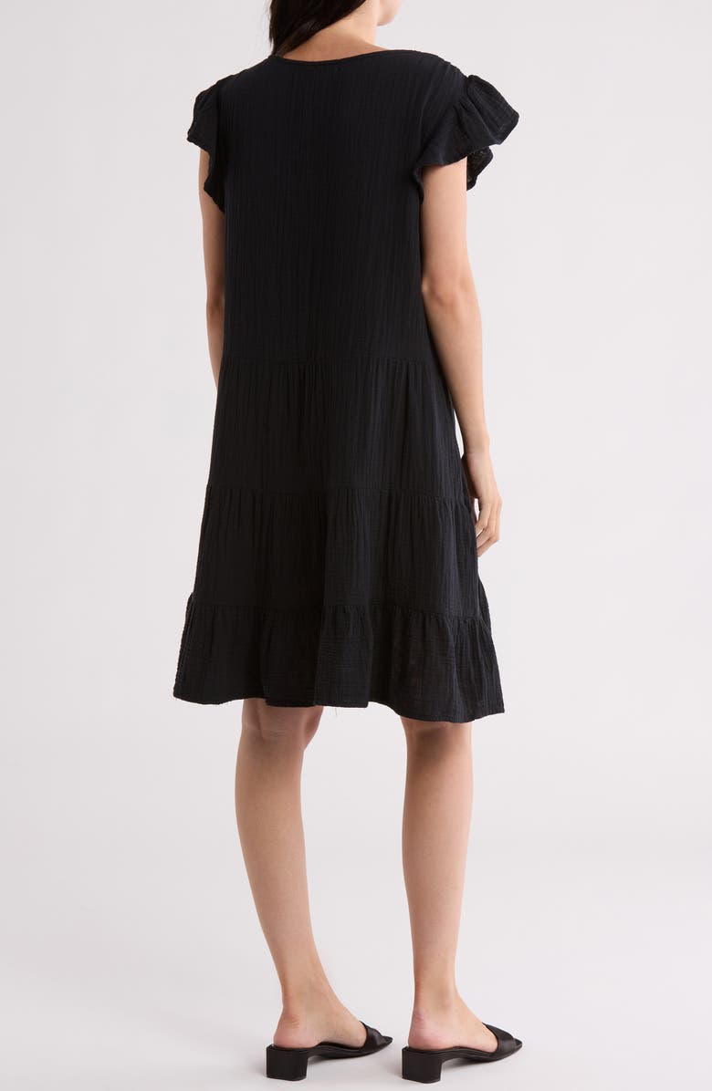 Maisie Flutter Sleeve Tiered Cotton Dress, Alternate, color,